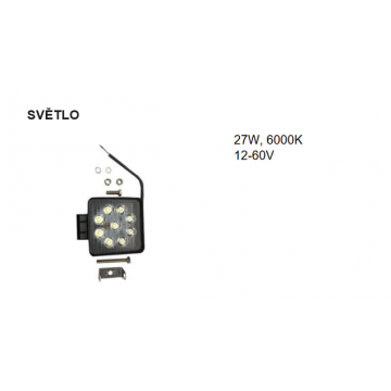 SVĚTLO 27W, 6000K, 12-60V